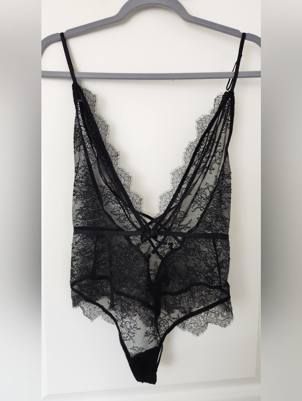 Victoria's Secret Lace V-Neck Teddy Bodysuit